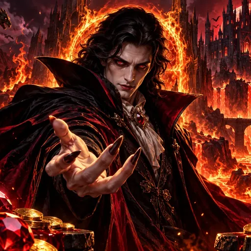 Nolimit City's Blood & Shadow pokie, showing its inferno and dark symbol set