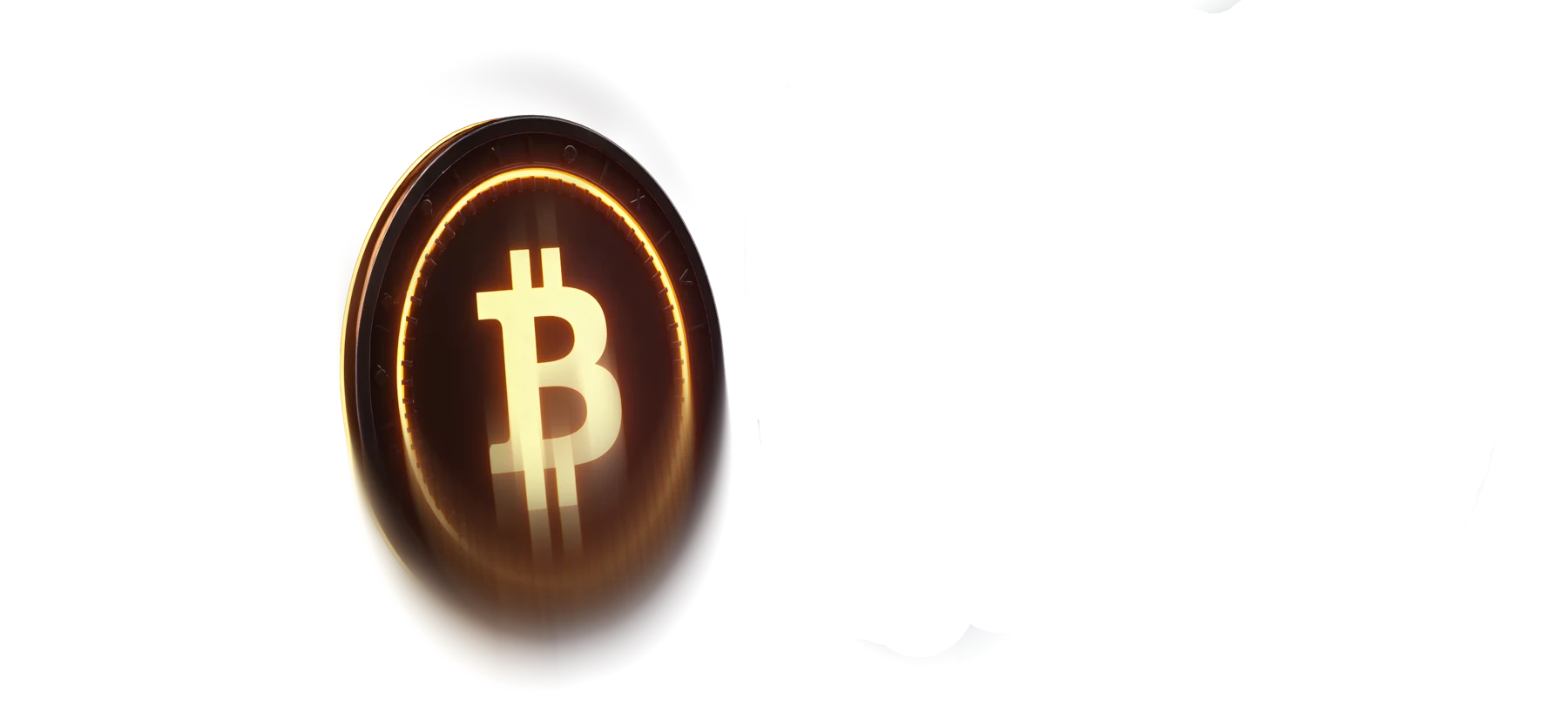 Glowing bitcoin coin representing BTC withdrawals